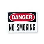 Danger: No Smoking Sign 10" x 14"