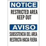 Bilingual Notice: Keep Out Sign