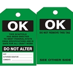 Green Scaffold Tag 25/Pk