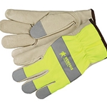 Lined Pig Driver Glove Hi-Viz Lime
