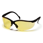 Venture II Black/Amber Lens Safety Glass