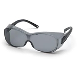 OTS Black Frame Gray Lens Safety Glass