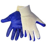 Blue Palm Coated String Knit