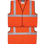 Orange Class 2 Vest Hook/Loop Closure