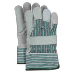 Leather Palm Rubberized Cuff Gloves L