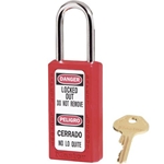 Lock 1.5" Shackle 3" Body Red KD