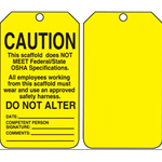 Yellow Scaffold Tag 25/Pack