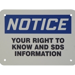 Right To Know Sign 5" x 7"