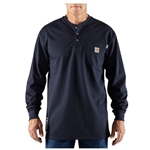 Carhartt Mens Navy FR Henley
