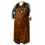 Weld Rite Premium Brown Split Cowhide Bib Apron 24" x 36"