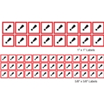 GHS Mini Pictogram Label Sheets - Harmful/Irritant
