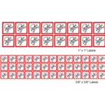 GHS Mini Pictogram Label Sheets - Toxic