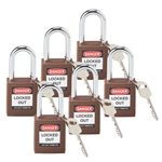 Brown Safety Padlocks 6/ Box