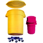 Trash Can Plastic 44 Gallon Gray