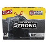 Professional Drawstring Black Outdoor Trash Bags 30" x 33" 30-Gallon