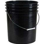 5 Gallon Plastic Pail Black