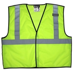 Economy Class 2 Lime Break away Mesh Velcro Vest