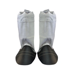 Gray Split Leather and Rubber Deluxe Spring Leggings X