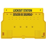 10-Lock Padlock Station, English/Spanish, Unfilled