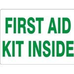 7" x 10" Aluminum First Aid Kit Inside Sign