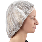 24" White Bouffant Cap
