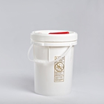White Hazardous Waste Pails