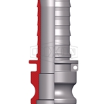 100-E-AL 356T6 Aluminum Dixon® Cam & Groove Type E Adapter x Hose Shank