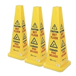 Lavex Janitorial 27" Caution Wet Floor Cone-Shaped Sign