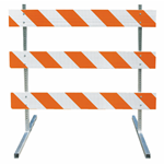 Type III Barricade, 8’ High Intensity Sheeting, Double Sided