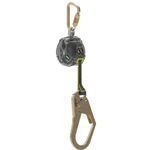 MSA® V-TEC™ WEB PFL, 10' (3M), SINGLE-LEG, 36CL SNAPHOOK, STEEL CARABINER (TOP), CLEAR
