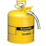 5 Gal Yellow, Steel w 1" Hose-
