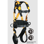 Journeyman Flex® Aluminum 3D Construction Belted Full Body Harness, Tongue Buckle Leg Adjustment