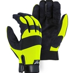 ARMOR SKIN™ MECHANICS GLOVE WITH HI-VIZ YELLOW KNIT BACK