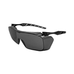 OVER-THE-GLASS SMOKE LENS, FROSTED GRAY FRAME VISITOR SPECS SAFETY GLASSES - SMOKE