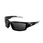 Maki® Smoke Anti-Fog Lens, Crystal Black Frame Safety Glasses