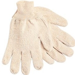 Terry cloth loop-out regular weight gloves L White