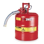 5-Gal. AccuFlow™ steel safety can w/ 1" hose Red
