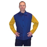 Cotton FR jacket w/ leather sleeves