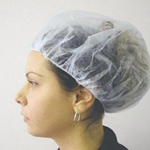 White 24" Bouffant Cap 1000/Case