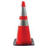 28" Orange Safety Cone w/ Reflective Collar