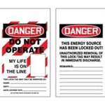 Tag: Danger Not Operate 25/pk