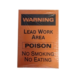 Danger: Lead Poison Sign 14" x 20" 100/Pack