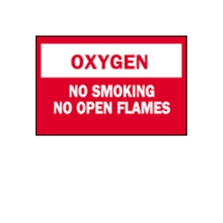 Oxygen: No Smoking/Open Flames 7" x 10"