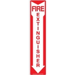 Fire Extinguisher Sign (Arrow) 18" x 4"