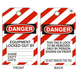 Vinyl Lockout Tag 25/Pack