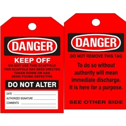 Red Scaffold Tag 25/pk