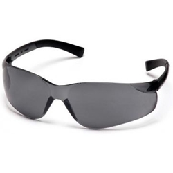 ZTEK Rubber Temple Smoke Lens Safety Glass