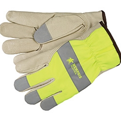Lined Pig Driver Glove Hi-Viz Lime