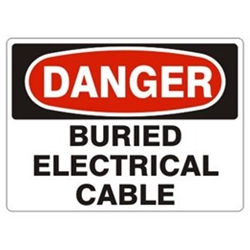Danger Buried Electric Cable Sign