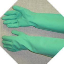 Nitri-Solve heavy-duty nitrile gloves 19" length unlined 22-mil